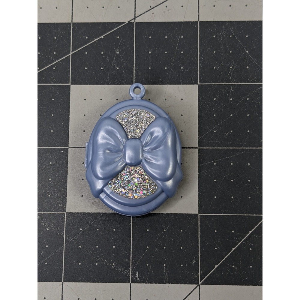 Blue Necklace Charm Ribbon 1.75 Inch Plastic MI 1987